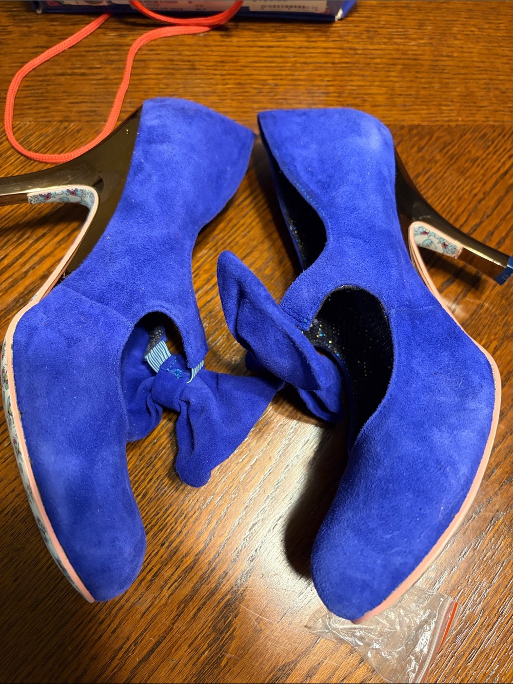 Irregular Choice Windsor-blue suede size 40.5/9.5 - Picture 6 of 8